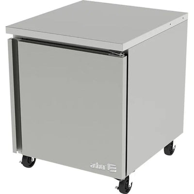 Asber AUTR-27 HC Mesa Refrigerada Bajo Barra 1 Puerta Solida 1 Parrilla Acero Inoxidable - Mesa Fría - Asber - KitchenMax Store